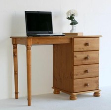 Schreibtisch Kiefer massiv Bernstein Frisiertisch Schmink-tisch Kinder Sekretär