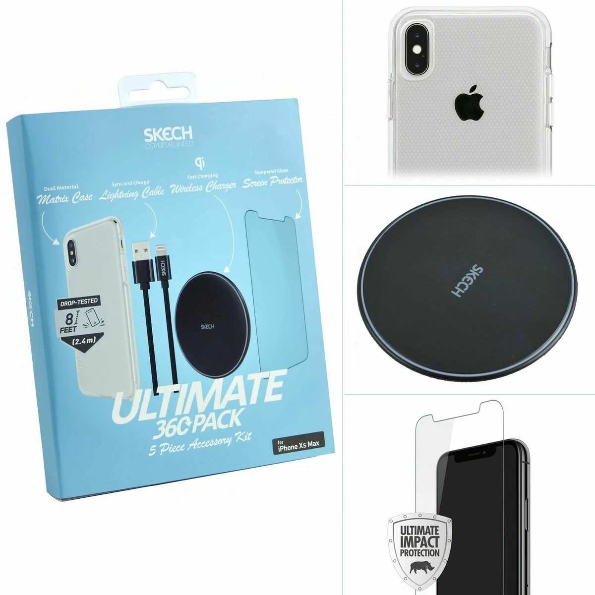 WEES Custodia In Silicone Per IPhone X / XS, Morbida E Anti-Giallo, Cover Sottile Con Bordi Rialzati, Blu