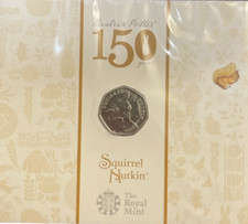 2016 50P - SQUIRREL NUTKIN FIFTY PENCE - BRILLIANT UNCIRCULATED - BU - COIN PACK