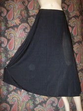 Vintage Cabernet Black Nylon Spandex Knit A-line Half Slip L