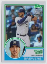 2018 Topps Chrome Silver Pack Series 2 1983 #78 Travis Shaw Milwaukee Brewers