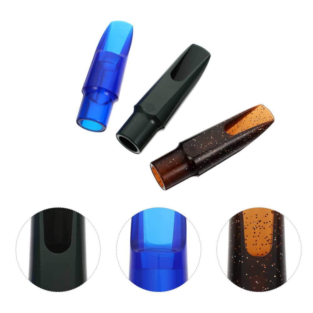 3 Pcs Plastic Saxophone Supply Mouthpieces Head Cork Grease Alto Accessories