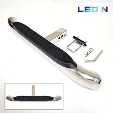 For 2" Receiver Truck Heavy Duty Steel Tow Hitch Step Bar Guard Chrome 28"x3"