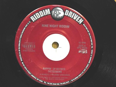 Determine bw Seely & Clevie 45 RAPPIN UP RHYMES bw 9 NITE - Riddim Driven M-