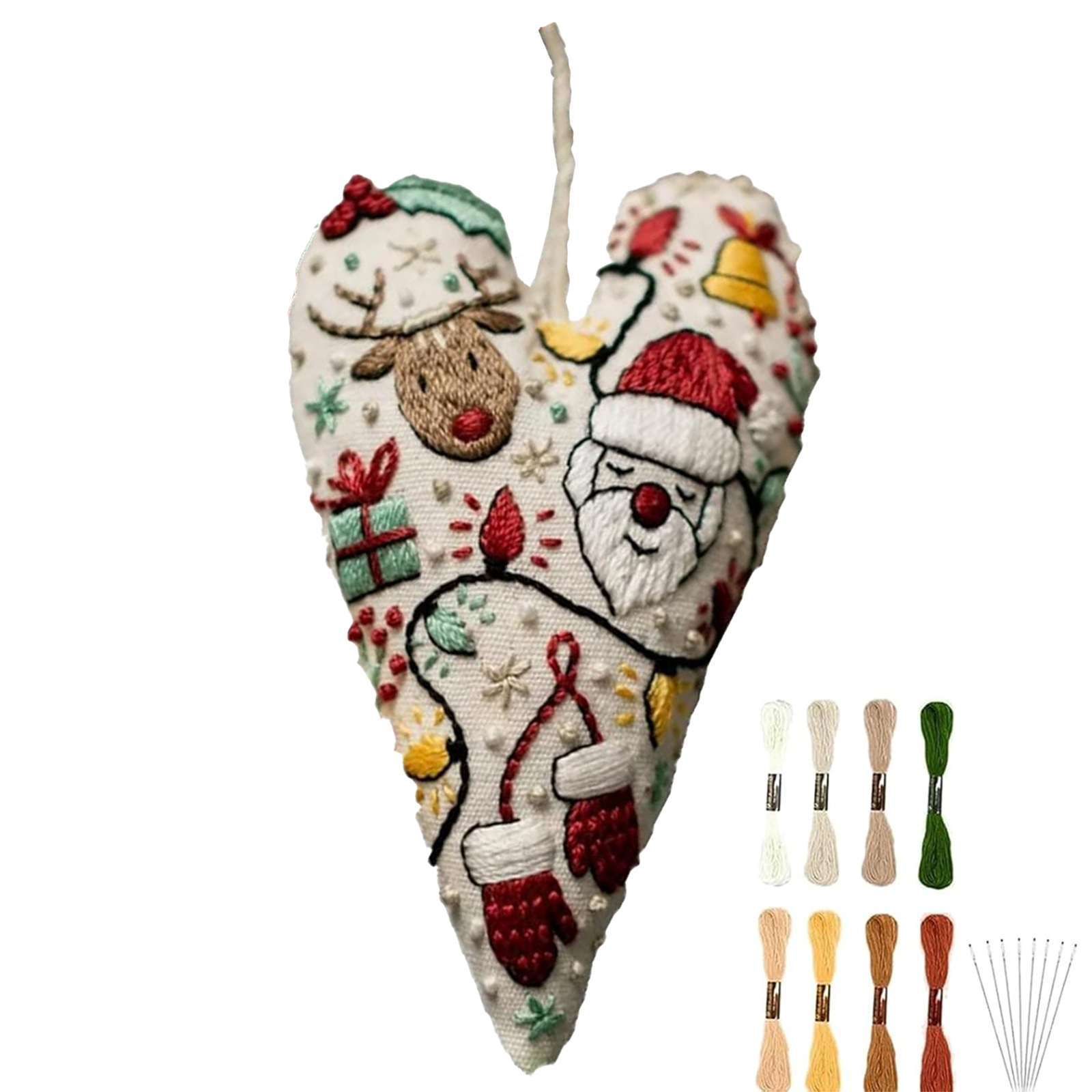 Heart Embroidery Christmas Decoration DIY Christmas Heart Embroidery Kit *1