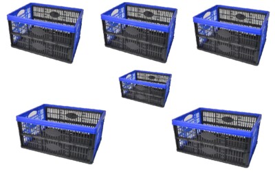 10X KLAPPBOX 32 L 47,5x35X23,5CM STAPELBOX LAGERBOX TRANSPORTBOX KOFFERRAUMBOX