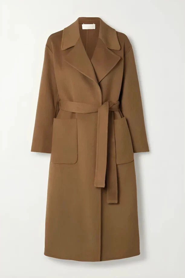 Handmade Brown Wool Long Trench Coat for Women – Stylish Winter Outerwear