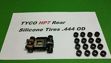☆16 Silicone Rear Tires☆ for TYCO HP7 .444 mounted OD HO slot car hopup parts