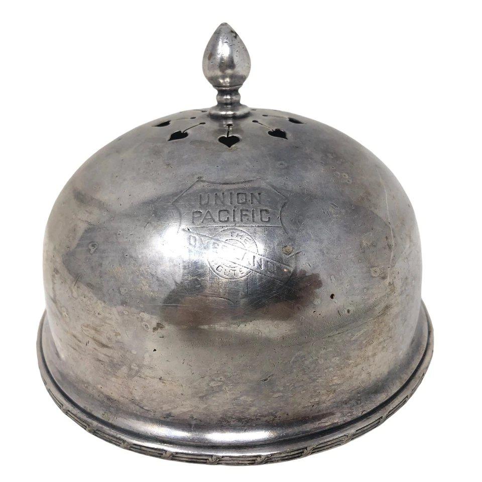 古董 Union Pacifc Overland Route 1847 罗杰斯兄弟银色焊接板盖 — 第 2/4 张图片