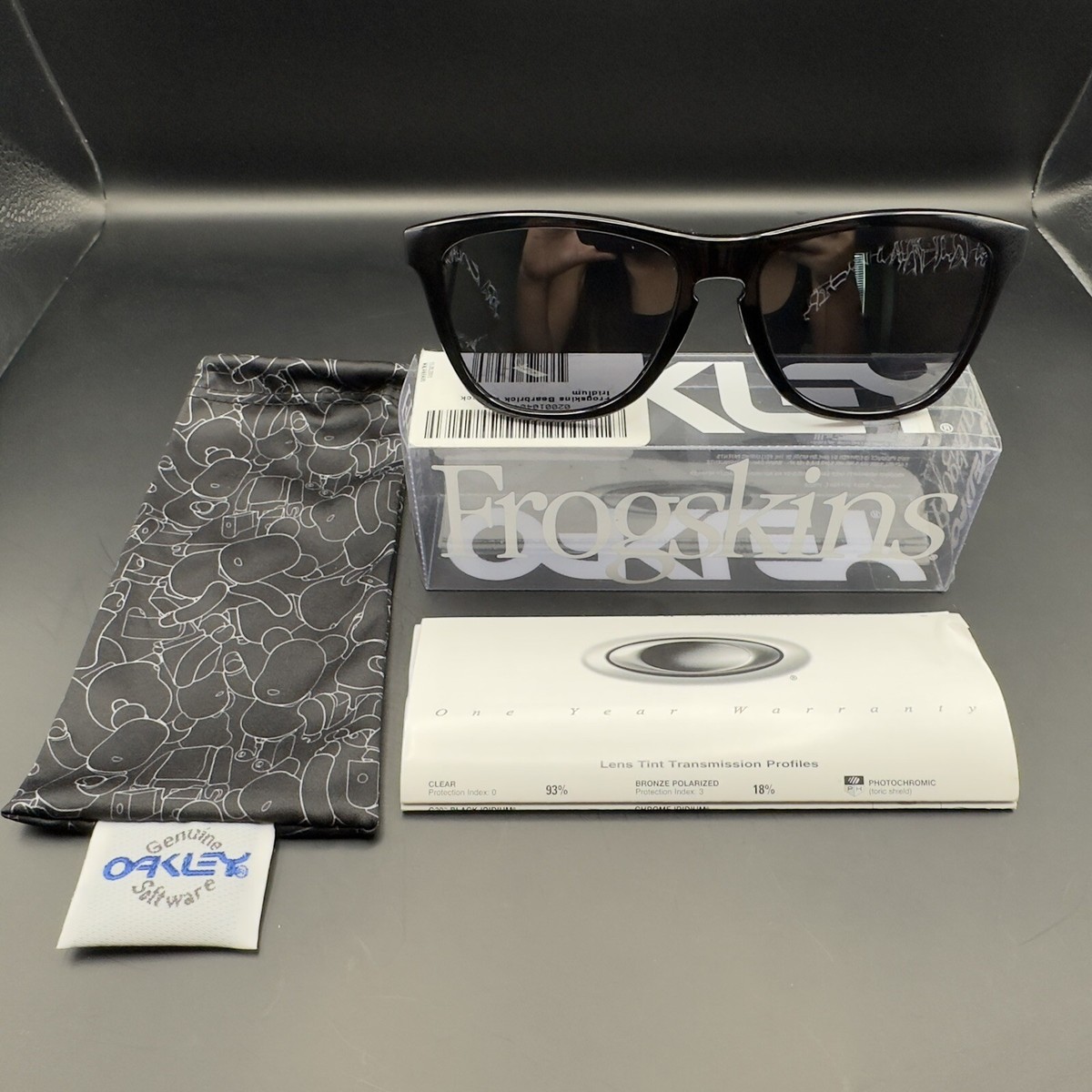 Oakley Frogskin Bearbrick w/ Black Iridium Lenses 24-283 | eBay