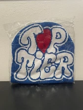 Top Tier Beanie NEW SEALED Ocean Blue White Heart Unisex Knitted Hat Y2K