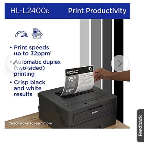 Brand New Brother HL-L2400D Black-and-White Monochrome Laser Printer BNIB - Picture 5 of 5
