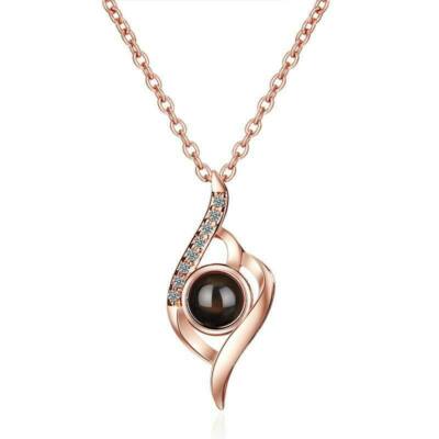Charm Fashion Cell Phone Projection 100 Different Languages I Love You Necklace