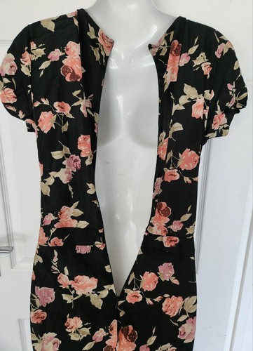 Missguided Women's Uk Size 12 Black Floral Pink Jumpsuit - Picture 10 of 13