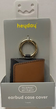 Apple Airpods Heyday Brand Gen 1  Gen 2 Earbud Case Cover Faux Brown Leather.