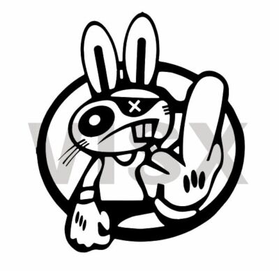 Drift Bunny Rabbit Die Cut Decal Sticker Racing Window Bumper Laptop