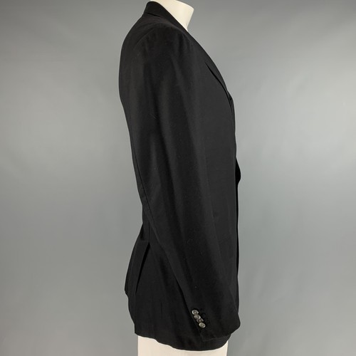 KITON Size 46 Black Wool Notch Lapel Sport Coat - Picture 2 of 8