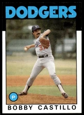 1986 Topps Baseball Card Bobby Castillo Los Angeles Dodgers #252