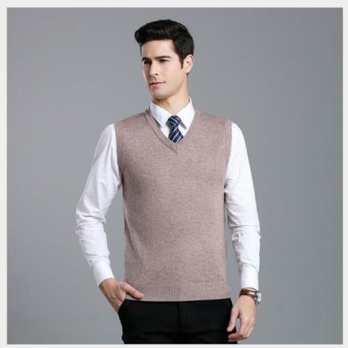 Fall Mens Sweater Slim Vest Knitted 