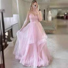 Ball Gown Evening Dresses Spaghetti Straps Lace Up Prom Party Birthday Gowns