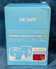Kinesiology Tape - 2 Inch x 16 Ft Roll, Elastic Athletic Tape RED OK TAPE PRO