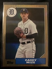 2022 Topps Archives - 1987 Topps Design Casey Mize #295 Rainbow Foil /199 Tigers