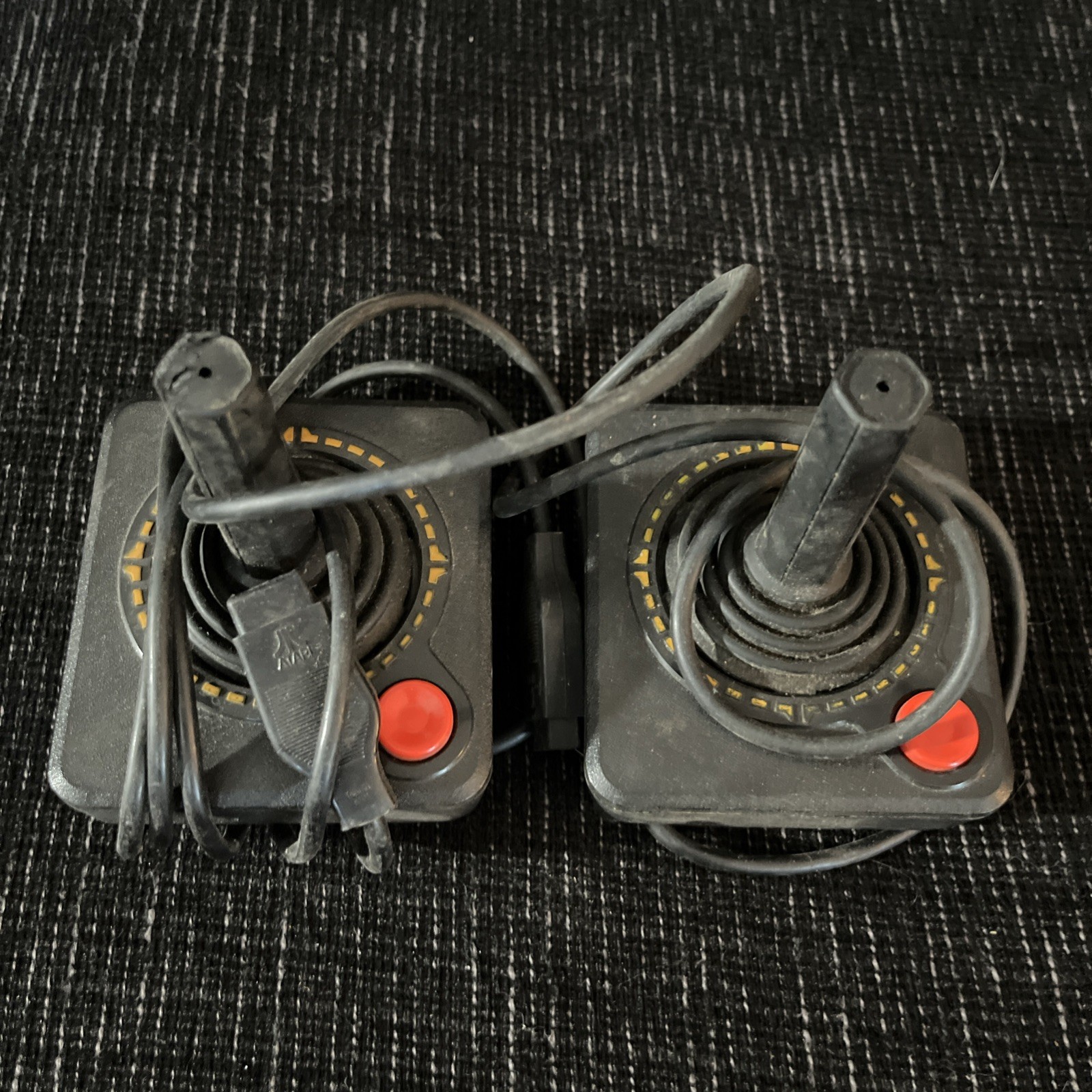 Vintage Retro Atari 2600 Joystick Video Game Controllers Lot Of 2 (Untested)