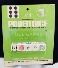 Hoyle Professional Poker Dice Family Games NEW in Package 1972 Stancraft