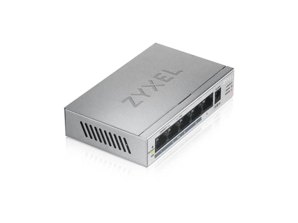 ZyXEL 5 Port Gigabit Ethernet Unmanaged POE+ Switch, 4 x PoE+ @ 60W, GS1005HP - Image 3 of 4