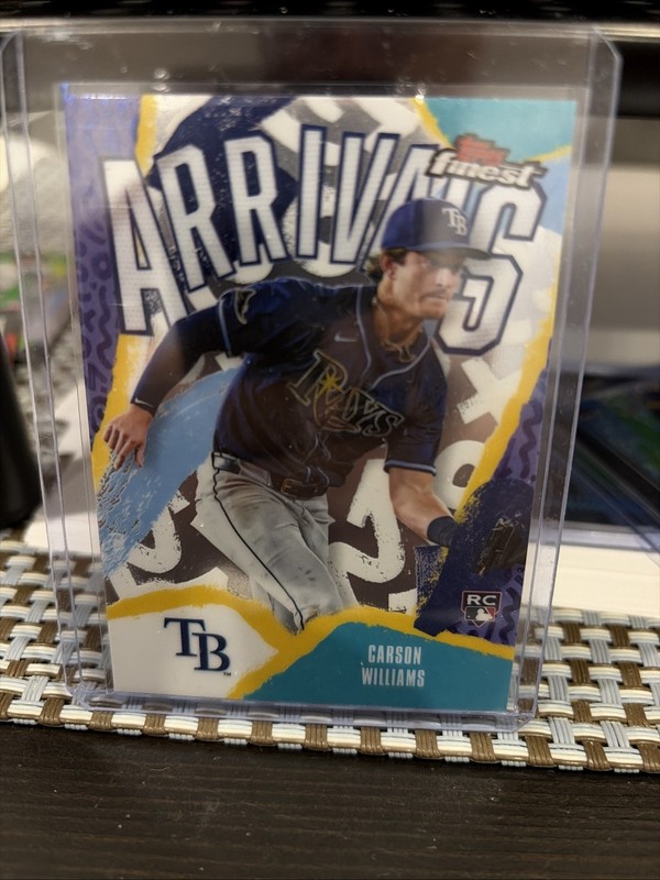 2026 Topps Finest Baseball Carson Williams A-11 Arrivals Rookie RC TB Rays