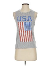 Charlotte Russe Women Gray Sleeveless T-Shirt XS