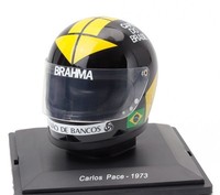 Modellismo Auto Statico Helmet Casco F1 Carlos Pace 312PB Ferrari 1973 Scala 1/5