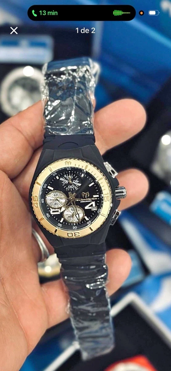 Technomarine Gold and Black Women\'s Sport Watch Technomarine Cruise Quartz Black Mother of Pearl Dial Ladies  main image 2