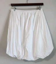 Musera Bubble Skirt White Large Pull On Elastic Waist Baloon 
