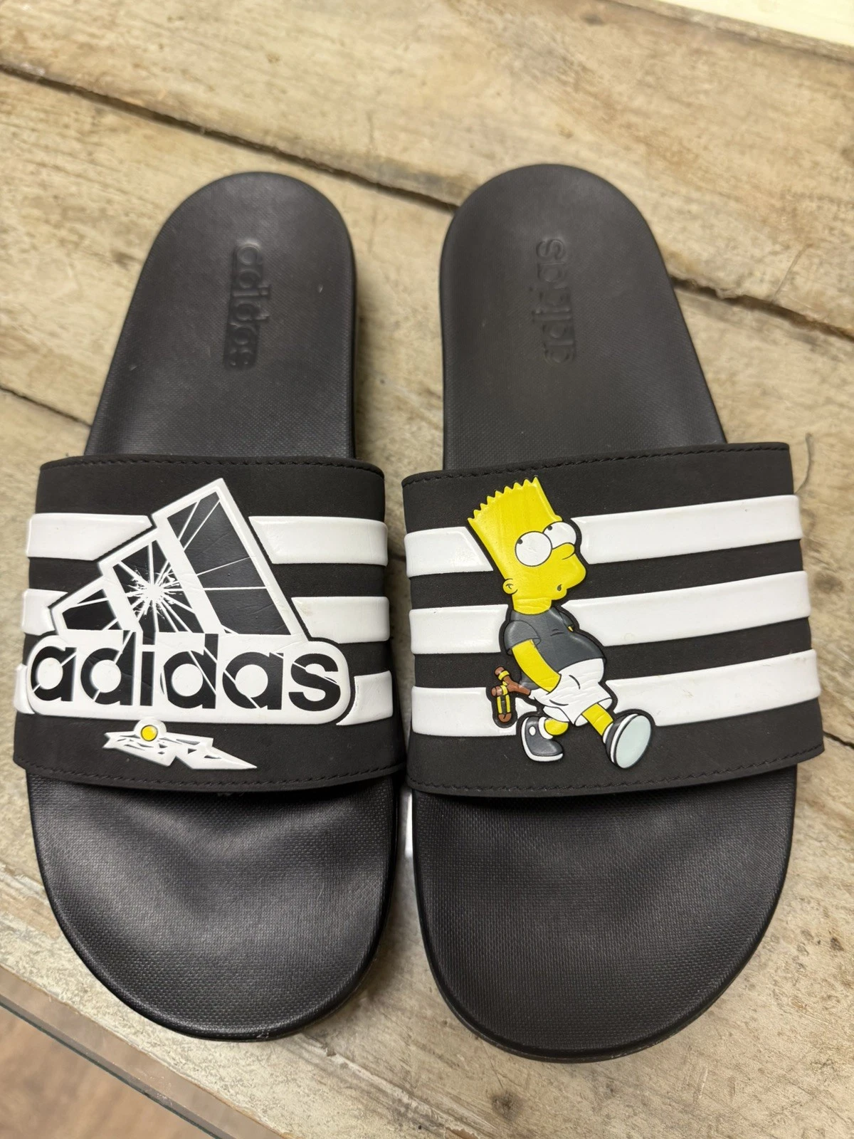 Sandali comodi Adidas Adilette Slides da uomo taglia 11 Bart Simpsons