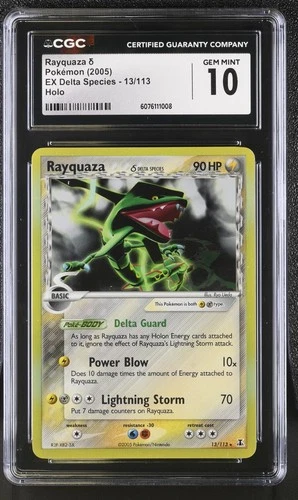 Pokemon Rayquaza 13/113 Holo EX Delta Species - CGC 10