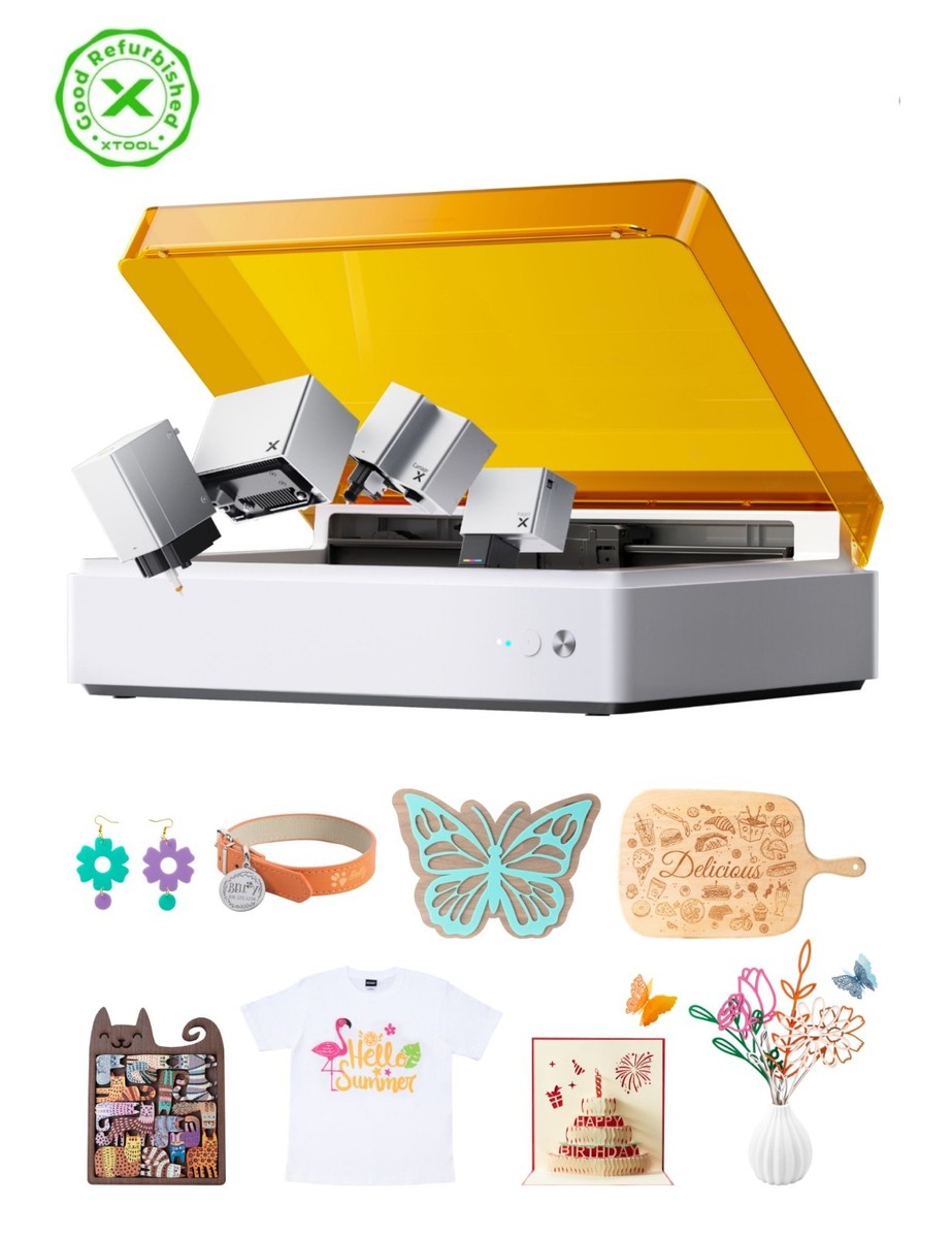 Refurbished)xTool M1 Ultra 10W Laser Engraver, 4-in-1 Cutting