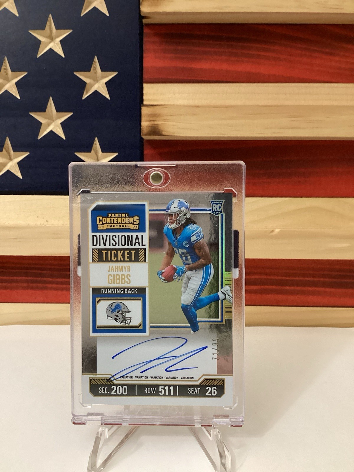 2023 Panini Contenders - Jahmyr Gibbs Auto-Divisional Ticket /99