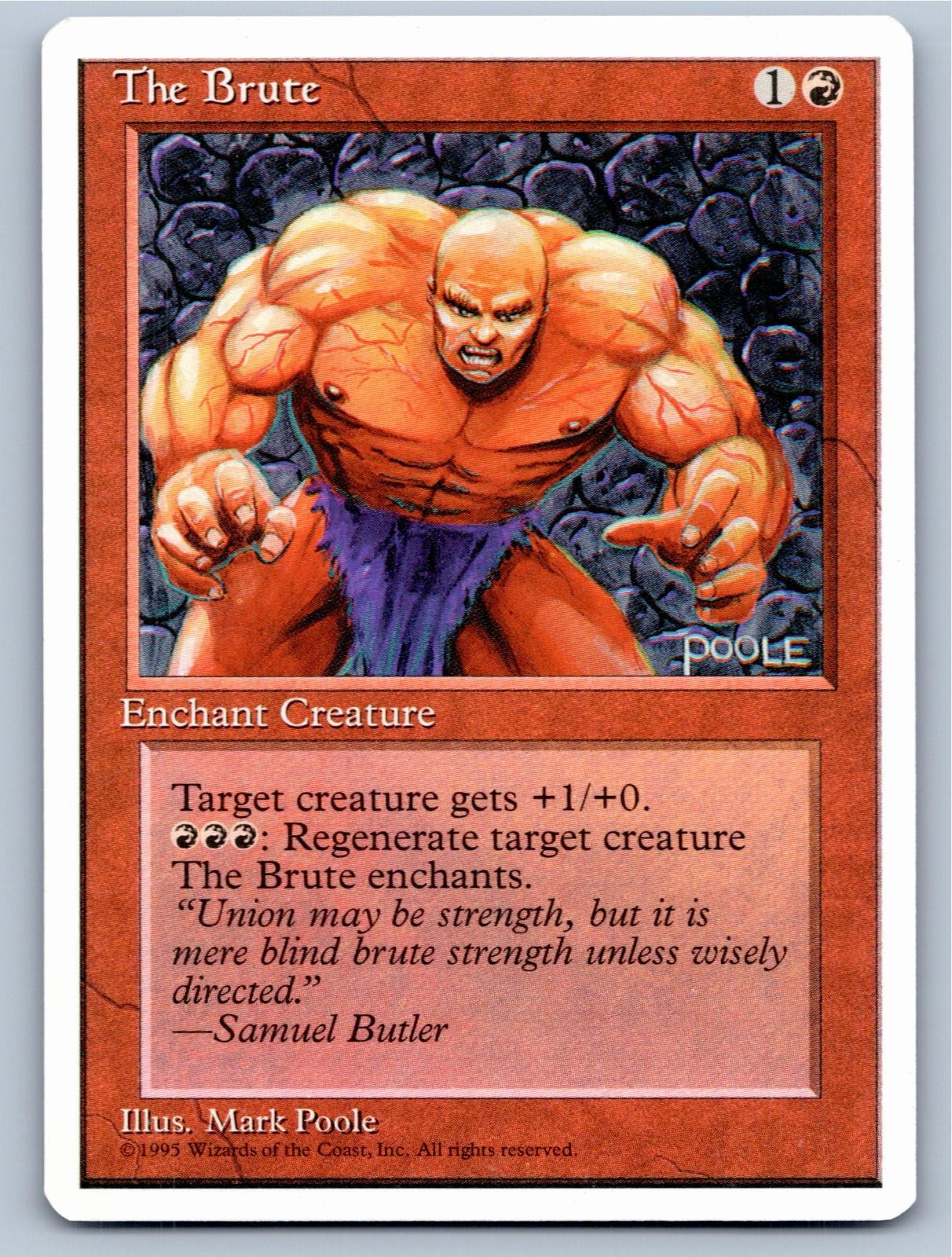 1995 MAGIC: THE GATHERING THE BRUTE FOURTH EDITION COMMON LP A40455 FREE S&H