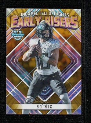 2023 Bowman U Chrome Gold Refractor 15/50 Bo Nix #ER-9 0ma6