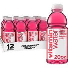 Vitaminwater Zero Power-c, Dragonfruit Flavored, 20 Fl Oz Pack of 12