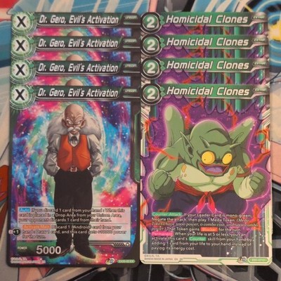 4 x Dr. Gero, Evil s Activation EX20-02 EX & 4 x Homicidal Clones EB1-37 C DBS