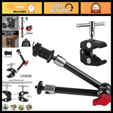 11" Adjustable Articulating Magic Arm  Super Clamp for DSLR, LED Lights, Monito