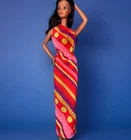 Vintage Barbie Best Buy Superstar Era Colorful Hippy Dress Rare HTF 🔵🟠🟡🟣