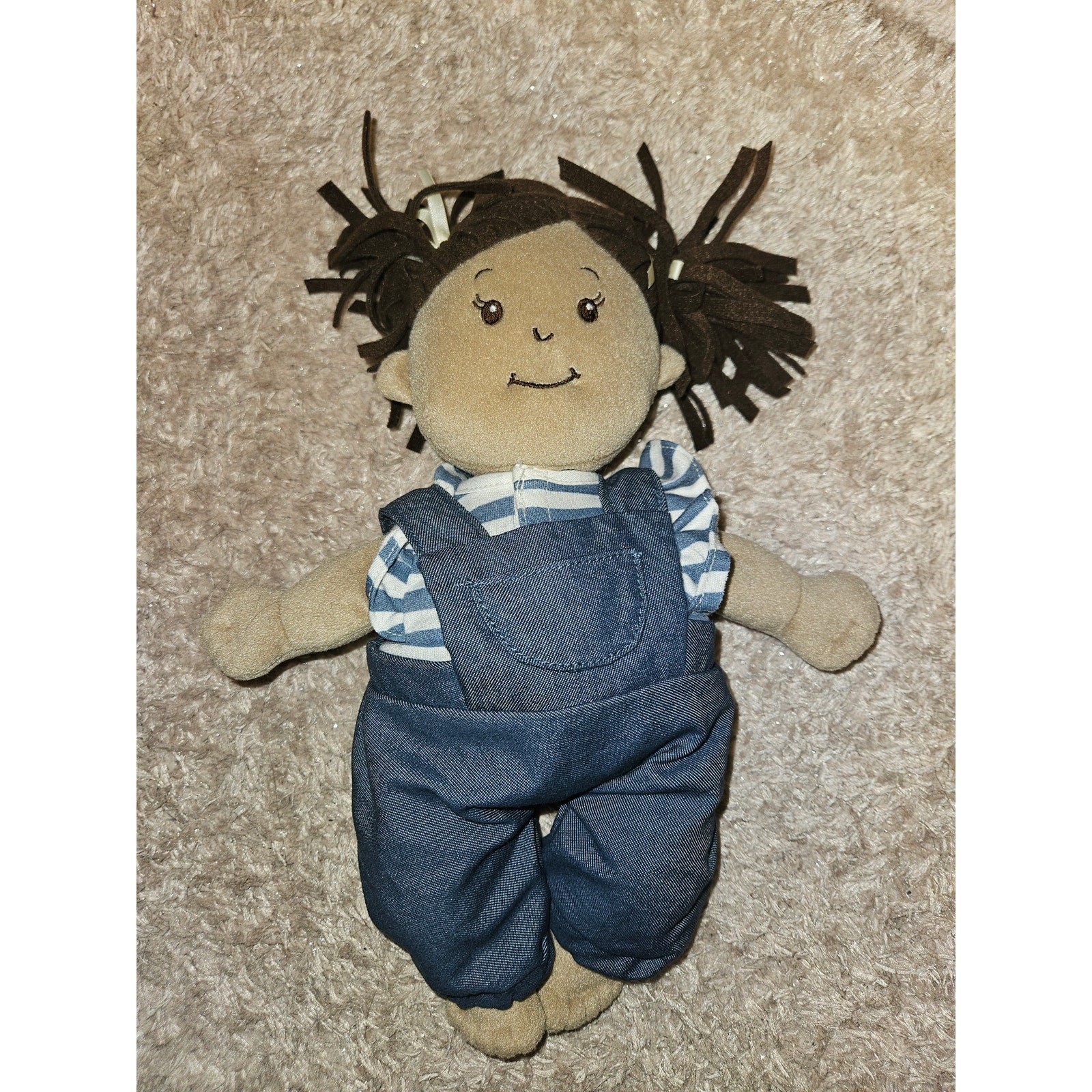 Manhattan Toy Baby Stella 15 Inch Soft Doll in Denim Overall