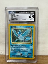 1999 Pokemon Fossil Holo Articuno 2/62 CGC 4.5 Error Card