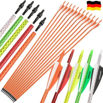 MILAEM 12X 30 Zoll Carbonpfeile Jagdpfeile SP500 Bogenschießen 100gr Recurve Bögen Jagd