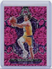 2023-24 Panini Mosaic Austin Reaves 28 Pink Fast Break Prizm /20 LA Lakers