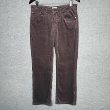 Anthropologie Pilcro Corduroy Pants Womens 31 Brown Cropped Straight Leg 23