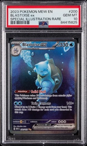 2023 POKEMON MEW EN-151 SPECIAL ILLUSTRATION RARE #200 BLASTOISE EX PSA 10